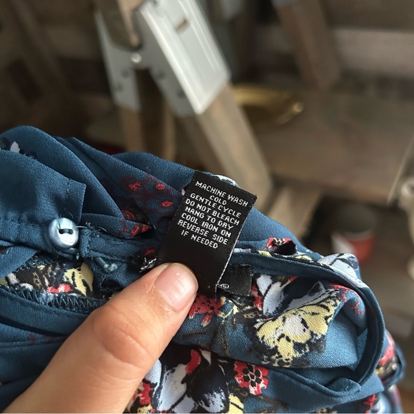 Rue21 Blue Lace-Up Long Sleeve Blouse - Picture 6 of 6